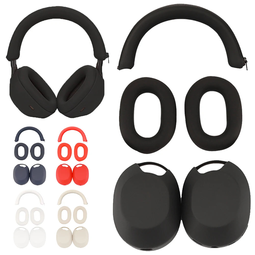 Silicone Headphones Protective Case Cover Headbeam Protector Sleeve Soft Skin Protector for Sony WH-1000XM5 Accessories