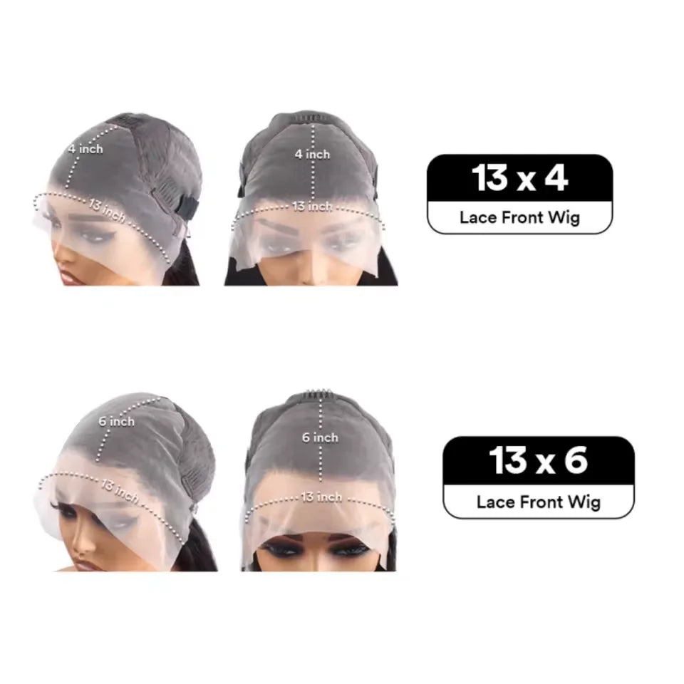 36 Inches P4/27 Highlight Straight Human Hair 200 Density 13x6 HD Transparent Lace Frontal Wig For Women