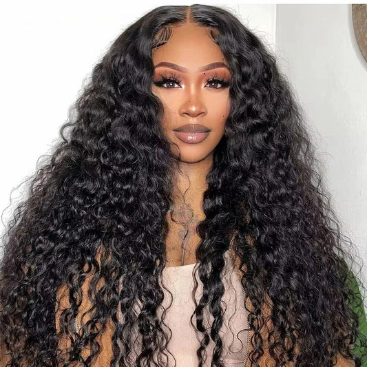 Deep Wave Lace Frontal Wigs Human Hair 220 Density 30 32 Inch Hd Lace Front Wigs Curly Brazilian For Black Women With Baby Hair