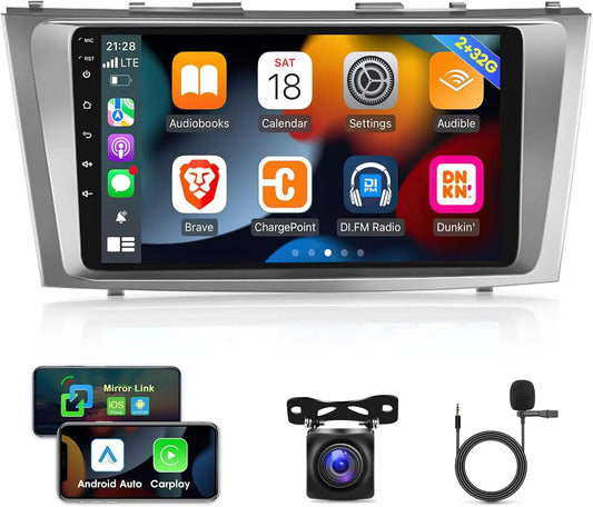 For Carplay/Android Auto 9" Automobile Player Android 13 Bluetooth Navigation Car Music Player Compatible for Camry 2007-2011